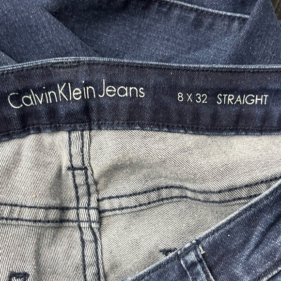 Calvin Klein Dark Wash Denim Straight Leg Jeans Z - Picture 6 of 8